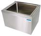 Stainless Steel Mop Sink W/Floor Mount, Includes Basket Drain 16X20X6D