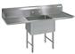 Stainless Steel 1  Compartment Sink w/ Dual 24" Drainboards 18X24X14D