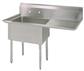 Stainless Steel 1  Compartment Sink w/ 24"Right Drainboard 24X24X14D Bowl