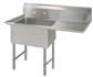 Stainless Steel 1  Compartment Sink w/ 24" Right Drainboard 24X24X14D Bowl