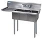 Stainless Steel 3 Compartment Sink Legs & Bracing 15"Left Drainboard 10X14X10D