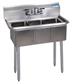 Stainless Steel 3 Compartment Convenience Store Sink w/ 10X14X10D Bowls