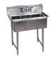 Stainless Steel 3 Compartment Convenience Store Sink Legs & Bracing 10X14X10D