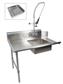 48" Left Side Soiled Dish Table Pre-Rinse Bundle Stainless Steel