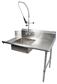 48" Right Side Soiled Dish Table Pre-Rinse Bundle Stainless Steel