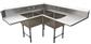 3 Compartment Corner Right Side Dish Table Bundle Stainless Steel