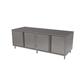 36"x84" Dual Sided Cabinet Base Stainless Steel Top Chef Table w/Hinged Door