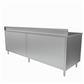 30" X 84" Stainless Steel Cabinet Base Chef Table 5" Riser Sliding Door
