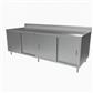 36"x84" Cabinet Base Stainless Steel Top Chef Table w/ Sliding Door & 5" Riser