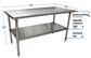 16 Gauge Stainless Steel Work Table With Galvanized Undershelf 60"Wx36"D