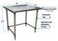 16 Gauge Stainless Steel Work Table Open Base Galvanized Legs 30"Wx24"D