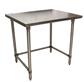 16 Gauge Stainless Steel Work Table Open Base Galvanized Legs 48"Wx30"D