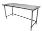 16 Gauge Stainless Steel Work Table Open Base Galvanized Legs 60"Wx36"D