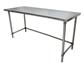 16 Gauge Stainless Steel Work Table Open Base Galvanized Legs 72"Wx30"D