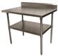 16 Gauge Stainless Steel Work Table W/Galvanized Shelf 5"Riser 48"Wx30"D