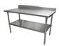 16 Gauge Stainless Steel Work Table W/Galvanized Shelf 5"Riser 60"Wx30"D