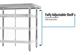 16 Gauge Stainless Steel Work Table With Stainless Steel Shelf 24"Wx24"D