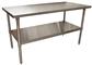 16 Gauge Stainless Steel Work Table With Stainless Steel Shelf 60"Wx24"D
