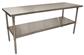 16 Gauge Stainless Steel Work Table With Stainless Steel Shelf 72"Wx24"D