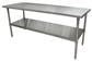 16 Gauge Stainless Steel Work Table With Stainless Steel Shelf 72"Wx30"D