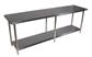16 Gauge Stainless Steel Work Table With Stainless Steel Shelf 84"Wx30"D