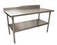 16 Gauge Stainless Steel Work Table With Undershelf 5"Riser 60"Wx30"D