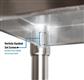 16 Gauge Stainless Steel Work Table With Undershelf 5"Riser 96"Wx30"D