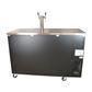 60" Two Keg Direct Draw Kegerator Beer Dispenser with (2) Double Head Taps and 4” Casters