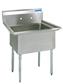 Stainless Steel 1 Compartment Economy Sink 18X18X12D Bowl