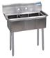 Stainless Steel 3 Compartment Economy Sink 10"x14"x10"