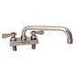 Evolution 4" Deck Mount Stainless Steel Faucet, 12" Swing Spout