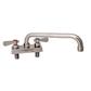 Evolution 4" Deck Mount Stainless Steel Faucet, 16" Swing Spout