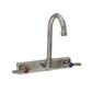 Evolution 8" Splash Mount Stainless Steel Faucet,6"Gooseneck Spout