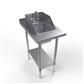 15"x30" Stainless Steel Filler Table With Drop In Hand Sink W/ Side Splash