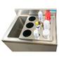 11 Hole Stainless Steel Ice Bin Bottle Organizer and Cover for 18" Ice Bins
