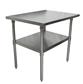 14 Gauge Stainless Steel Work Table With Stainless Steel Undershelf 30"Wx24"D