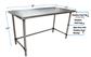 14 Gauge Stainless Steel Work Table Open Base Stainless Steel Legs 60"Wx24"D