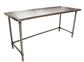 14 Gauge Stainless Steel Work Table Open Base Stainless Steel Legs 72"Wx36"D