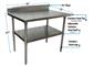 14 Gauge Stainless Steel Work Table W/ Stainless Steel Shelf 5"Riser 48"Wx30"D