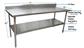 14 Gauge Stainless Steel Work Table W/ Stainless Steel Shelf 5"Riser 72"Wx30"D