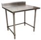 14 Gauge Stainless Steel Work Table Open Base and Legs With 5"Riser 36"Wx30"D
