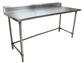 14 Gauge Stainless Steel Work Table Open Base and Legs With 5"Riser 72"Wx24"D