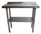 18" X 48" T-430 18 GA TABLE SS TOP WITH 1.5" RISER