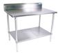 18 Gauge Stainless Steel Work Table Undershelf  5" Riser 48"x30"