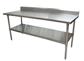 18 Gauge Stainless Steel Work Table Undershelf  5" Riser 72"x30"