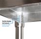 18 Gauge Stainless Steel Work Table Undershelf  5" Riser 96"x30"
