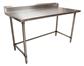 18 Gauge Stainless Steel Work Table W/Open Base  5 Riser 72"Wx24"D