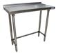 18 Gauge Stainless Steel Work Table Open Base  1.5 Riser 48"Wx18"D