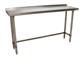 18 Gauge Stainless Steel Work Table Open Base  1.5 Riser 72"Wx18"D