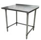 18 Gauge Stainless Steel Work Table Open Base  1.5 Riser 24"Wx24"D